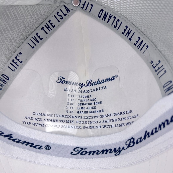 TOMMY BAHAMA CAP/HAT, 3D MARLON FISH LOGO, GREY COOL MESH, WHITE HAT, ADJ. STRAP - Picture 9 of 13